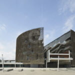 Barcelona Biomedical Research Park's east facade