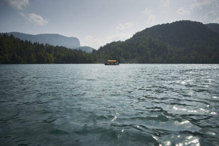 Pletna boat sailing lake Bled