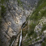 Foggie waterfall Savica in August, Slovenian named as "Slap Savica".