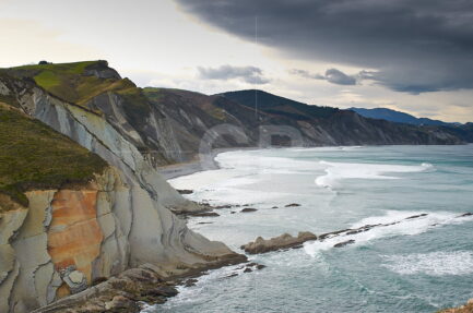 Zumaia cliffs landscape