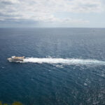 Neptune boat sailing near Tossa de Mar town
