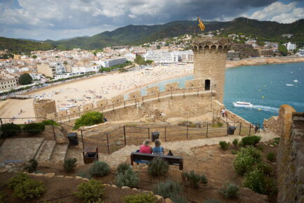 A couple of ladies contemplating Tossa de Mar