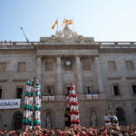 Human castles in the town Hall Square from Barcelona