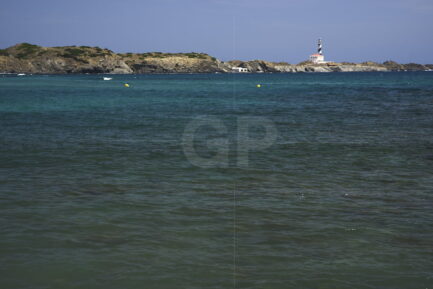 From cala presili Favaritx lighthouse view