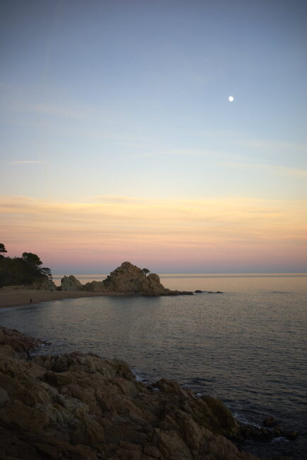 Sunset at Mar Menuda's beach in Tossa de Mar