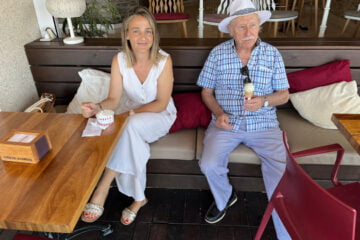 My father in law and my girlfriend in Llançà