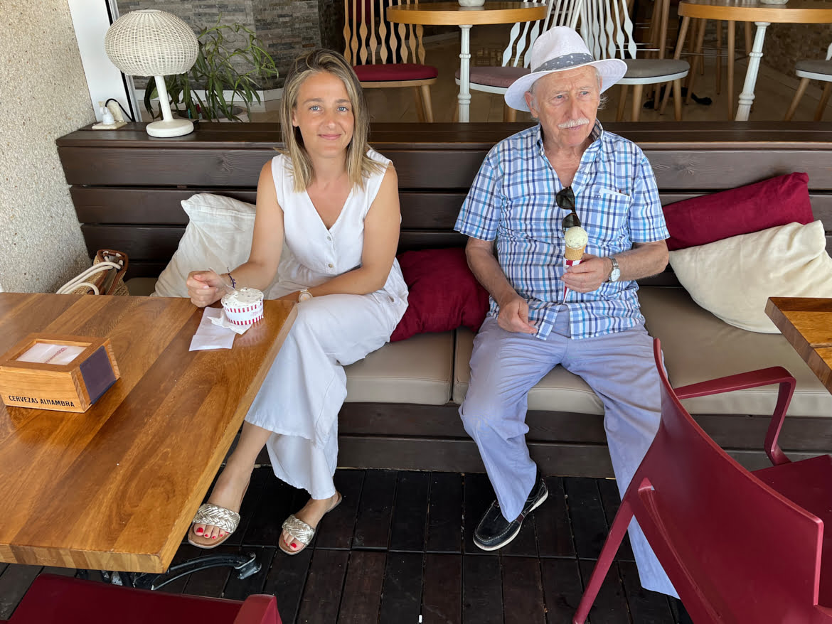 My father in law and my girlfriend in Llançà