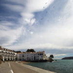 Seagulls flying cloudy Cadaqués