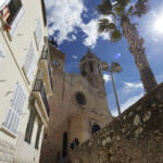 Sitges church Bartholomew and St. Thecla stairs to facade