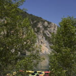 Docked Kayaks at Mont-Rebei Gorge