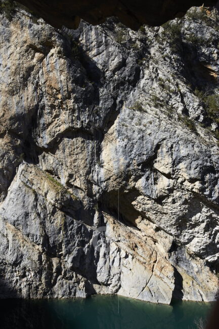 Rock sculpted over the centuries by the Noguera Ribagorçana river