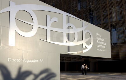 Barcelona Biomedical Research Park's west facade