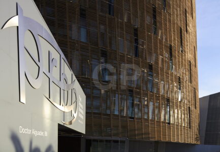 Barcelona Biomedical Research Park's facade detail