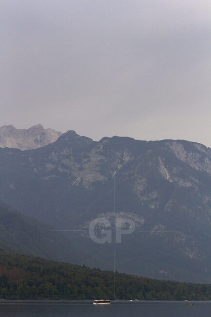 Panoramic boat inside Bohinj lake