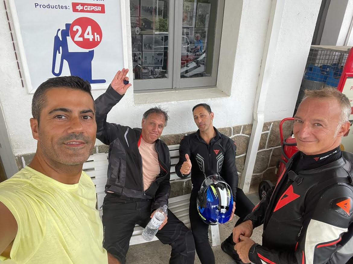 Refreshing ourselves minutes before the accident