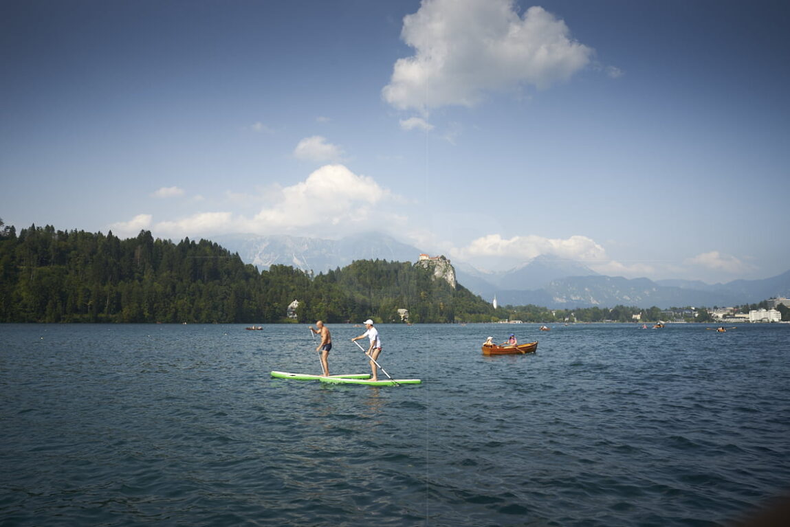 Water sports on lake Bled