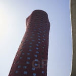 Hotel porta fira framed in concrete photograph