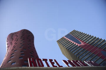 Porta fira and Realia tower skyscrapers