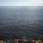 Sailing mediterranean sea near Tossa de Mar