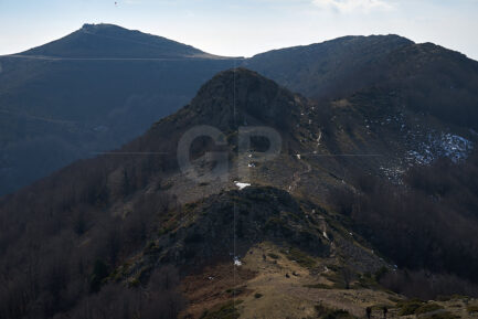 Hikers heading to Turó del Home towards Montseny