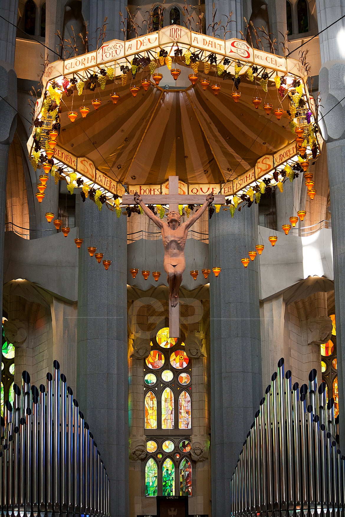 Crucified Christ's temple of the Sagrada Familia Crucified Christ's temple of the Sagrada Familia