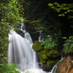 The Llobregat river source waterfall