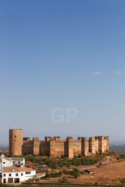 Burgalimar Castle vertical view photograph license.