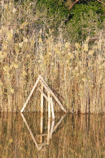 Reflections inside Llobregat river