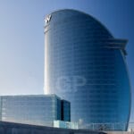 Fine Art Canvas Print of the South Facade of W Hotel Barcelona