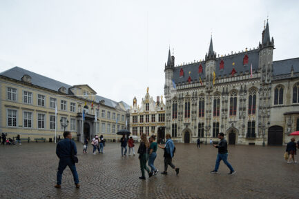 Photograph of Bruges City Hall and Burg Square﻿