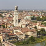 Verona Cathedral from across the Adige river photograph