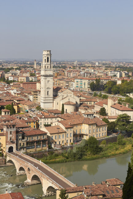 Verona Cathedral from across the Adige river photograph